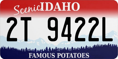 ID license plate 2T9422L