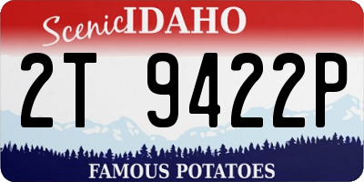 ID license plate 2T9422P