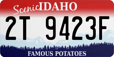 ID license plate 2T9423F
