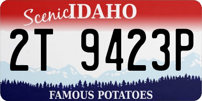 ID license plate 2T9423P
