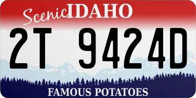 ID license plate 2T9424D