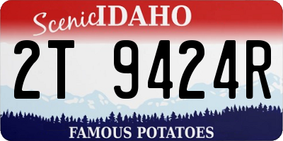 ID license plate 2T9424R