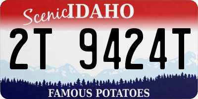 ID license plate 2T9424T