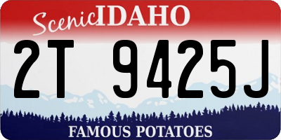 ID license plate 2T9425J