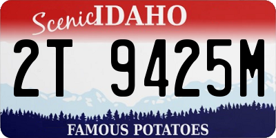 ID license plate 2T9425M