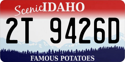 ID license plate 2T9426D