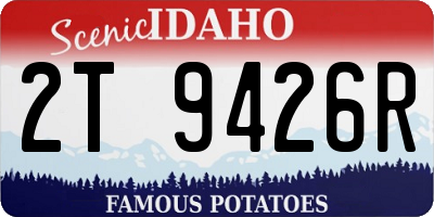 ID license plate 2T9426R
