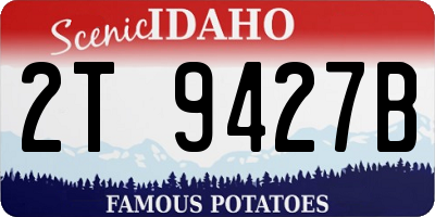 ID license plate 2T9427B