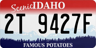 ID license plate 2T9427F