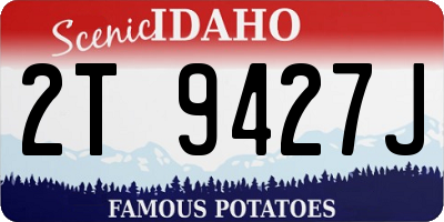ID license plate 2T9427J