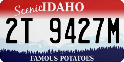 ID license plate 2T9427M