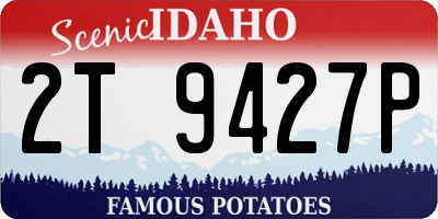 ID license plate 2T9427P