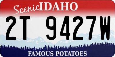 ID license plate 2T9427W