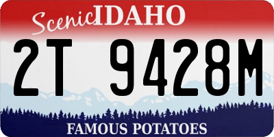 ID license plate 2T9428M