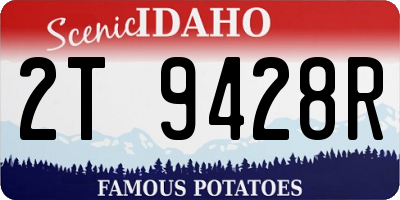 ID license plate 2T9428R