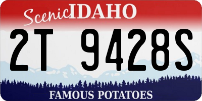 ID license plate 2T9428S