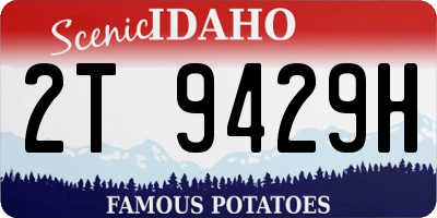 ID license plate 2T9429H