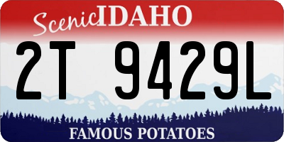 ID license plate 2T9429L