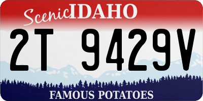 ID license plate 2T9429V