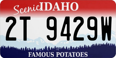 ID license plate 2T9429W