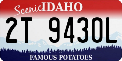 ID license plate 2T9430L