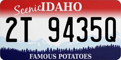 ID license plate 2T9435Q