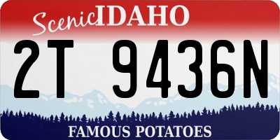 ID license plate 2T9436N