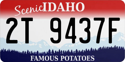 ID license plate 2T9437F