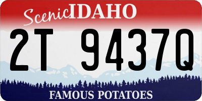 ID license plate 2T9437Q