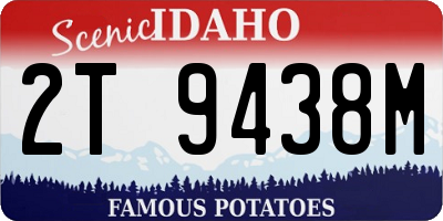 ID license plate 2T9438M