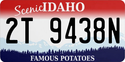 ID license plate 2T9438N