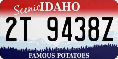 ID license plate 2T9438Z