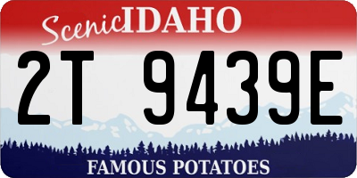 ID license plate 2T9439E