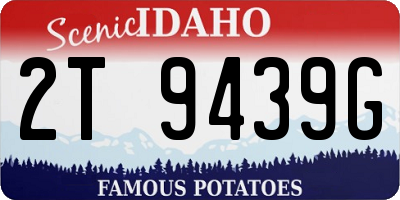 ID license plate 2T9439G