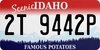 ID license plate 2T9442P