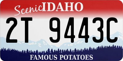 ID license plate 2T9443C