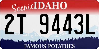 ID license plate 2T9443L