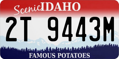 ID license plate 2T9443M