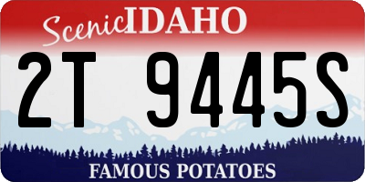 ID license plate 2T9445S