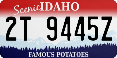 ID license plate 2T9445Z