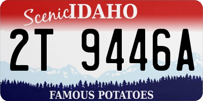 ID license plate 2T9446A