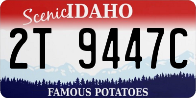 ID license plate 2T9447C
