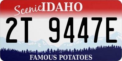 ID license plate 2T9447E
