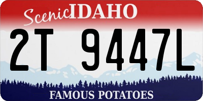 ID license plate 2T9447L