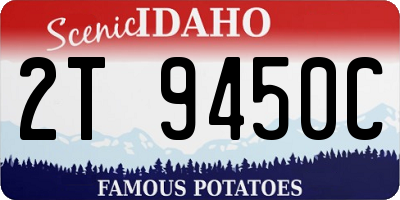 ID license plate 2T9450C