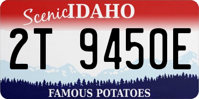 ID license plate 2T9450E