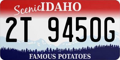 ID license plate 2T9450G