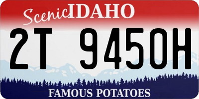 ID license plate 2T9450H