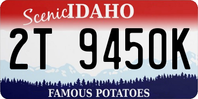 ID license plate 2T9450K