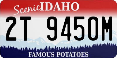 ID license plate 2T9450M